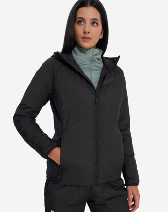 Куртка для беговых лыж женская Nordski Hybrid Warm 2.0, Черный женщинам
