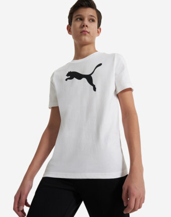 Футболка для мальчиков PUMA Cat Logo, Белый женщинам
