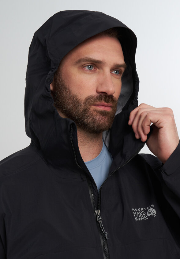 Куртка мембранная мужская Mountain Hardwear Cloud Cipher Hooded Jacket, Черный
