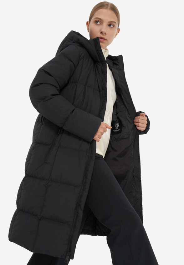 Пальто пуховое женское Jack Wolfskin Frozen Lake, Черный