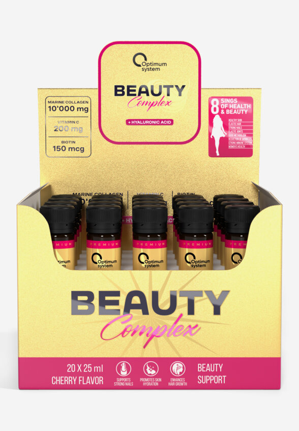 Женский спортивный витаминно-минеральный комплекс Optimum system Beauty, 20 шт, Золотой