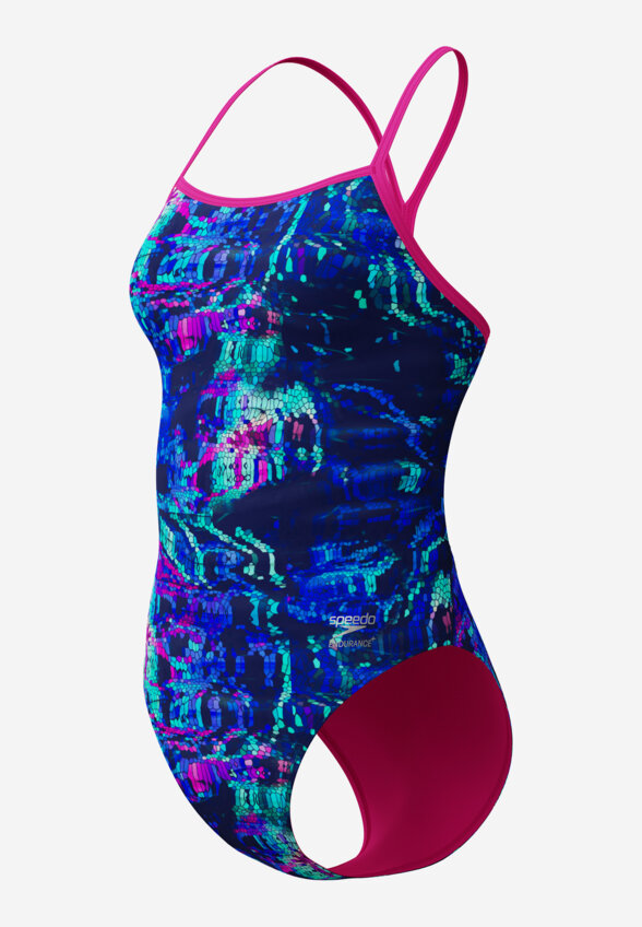 Купальник слитный женский Speedo Printed 2.0, Синий