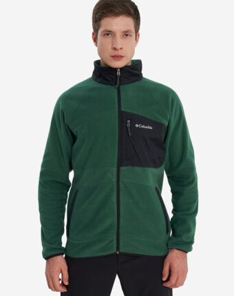 Джемпер флисовый мужской Columbia Fast Trek Overlay Full Zip, Зеленый женщинам