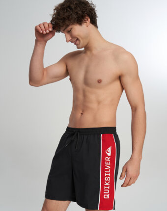 Шорты плавательные мужские Quiksilver Everyday Clicker Volley 17, Черный женщинам
