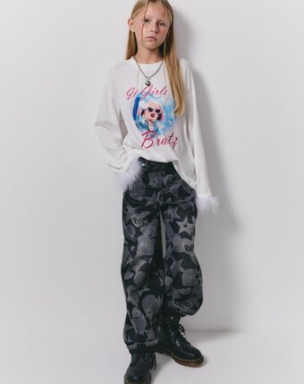 Свободные джинсы багги для девочек из коллекции SELA × BRATZ детям
