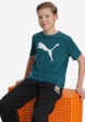 Футболка для мальчиков PUMA Ess Cat Logo, Зеленый1  - превью