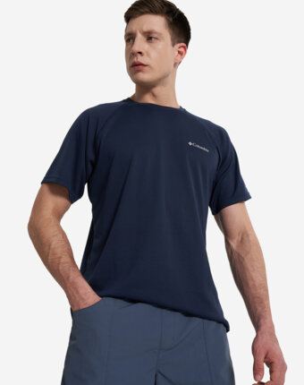 Футболка мужская Columbia Alpine Chill Pro Ss Crew, Синий женщинам