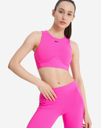 Топ бра спортивный Reebok Lux Contour, Розовый женщинам