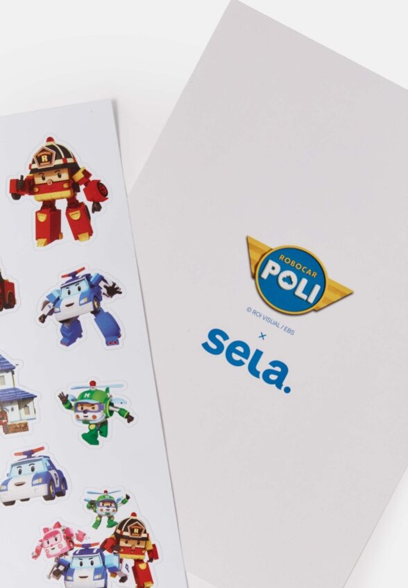 Набор наклеек детский из коллекции SELA × Robocar Poli