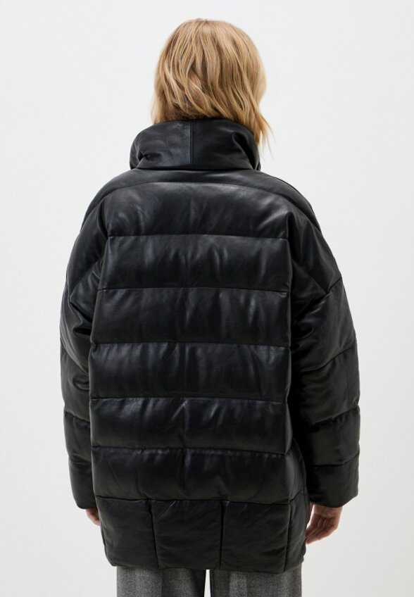 Куртка кожаная утепленная Снежная Королева