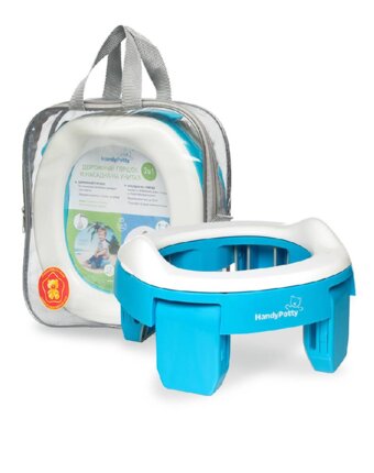 Дорожный горшок ROXY-KIDS/HandyPotty, в фирменной сумке, голубой детям