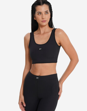 Топ бра спортивный Reebok Rib Multi-Way, Черный женщинам
