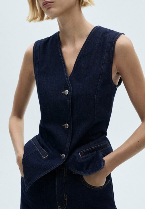 Жилет джинсовый Mango