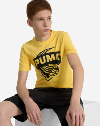 Футболка для мальчиков PUMA Basketball Posterize, Желтый женщинам