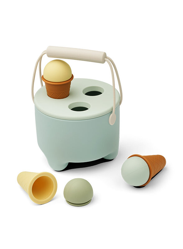 Набор игрушечного мороженого в ведерке ЛИВУД (LIEWOOD), мульти микс с голубым