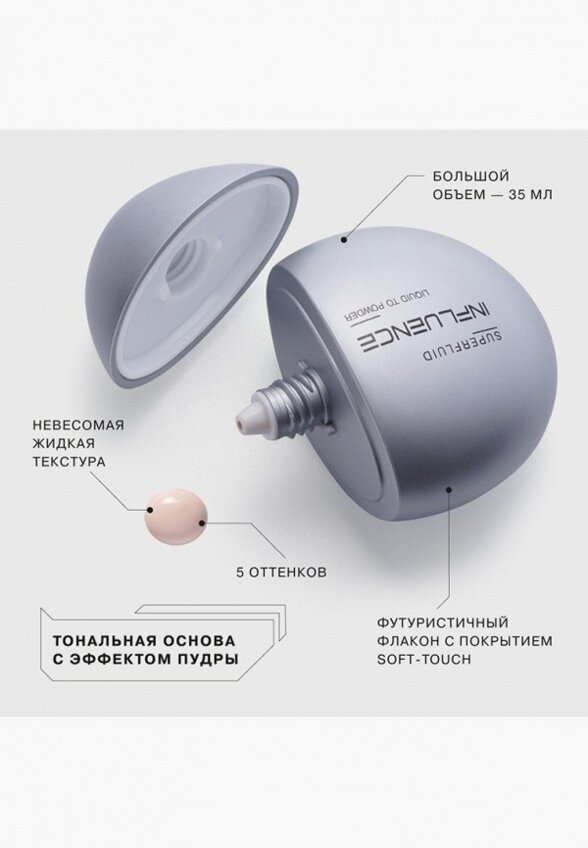 Тональная основа Influence Beauty