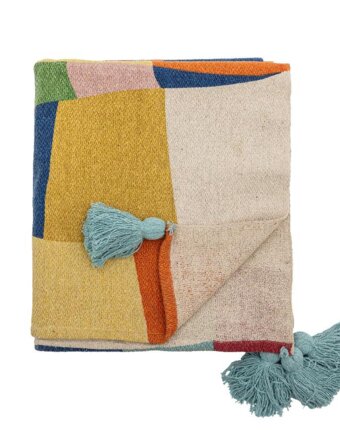 Плед Блумингвиль МИНИ (Bloomingville MINI) "Колорин", мультиколор, 160 х 130 см детям