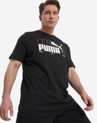 Футболка мужская PUMA Graphic No.1 Logo, Черный женщинам
