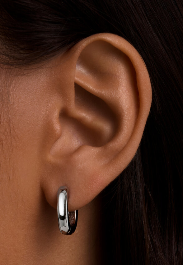 Серьги-конго из серебра MIE