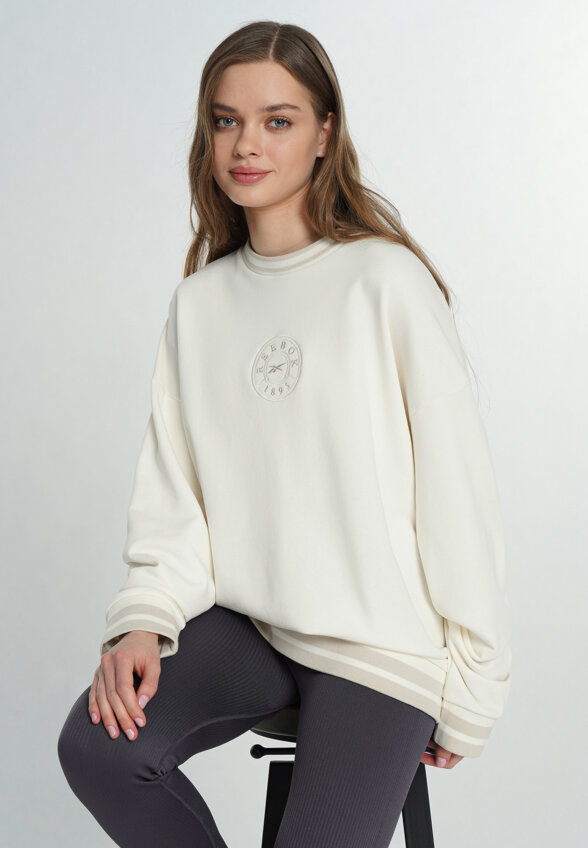 Свитшот женский Reebok Lawn Club, Бежевый