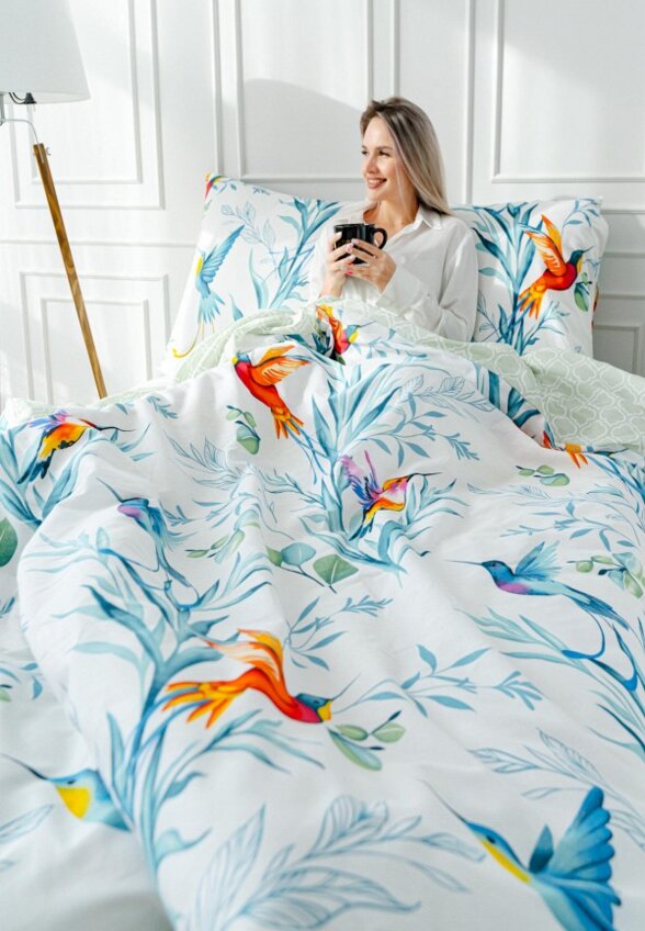 Постельное белье 1,5-спальное Павлина