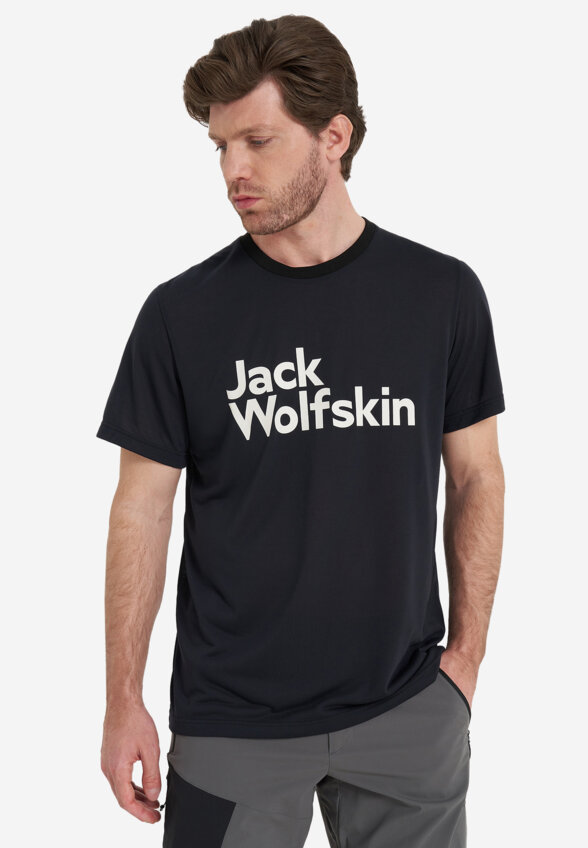 Футболка мужская Jack Wolfskin Brand, Черный