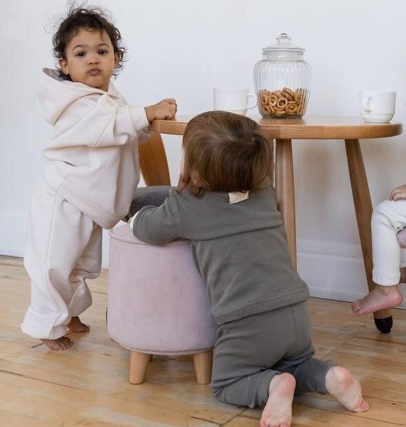 Пуф на буковых ножках Луна Софт Фурниче (LOONA soft furniture), розовый