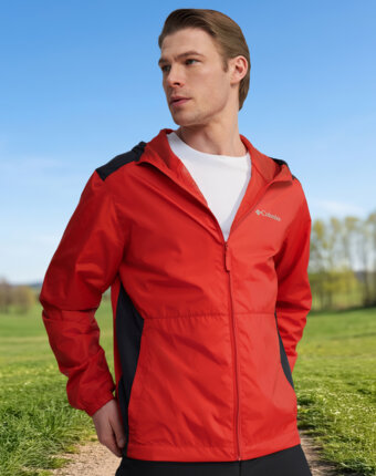 Ветровка мужская Columbia Discovery Loop Lined Windbreaker, Красный женщинам