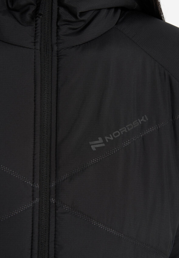 Куртка для беговых лыж женская Nordski Hybrid Warm 2.0, Черный
