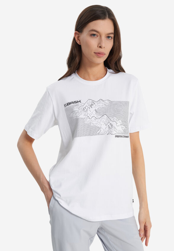 Футболка женская Bask Topography Lt V2, Белый