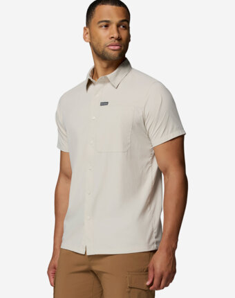 Рубашка с коротким рукавом мужская Columbia Sage Peak Woven SS Shirt, Бежевый женщинам