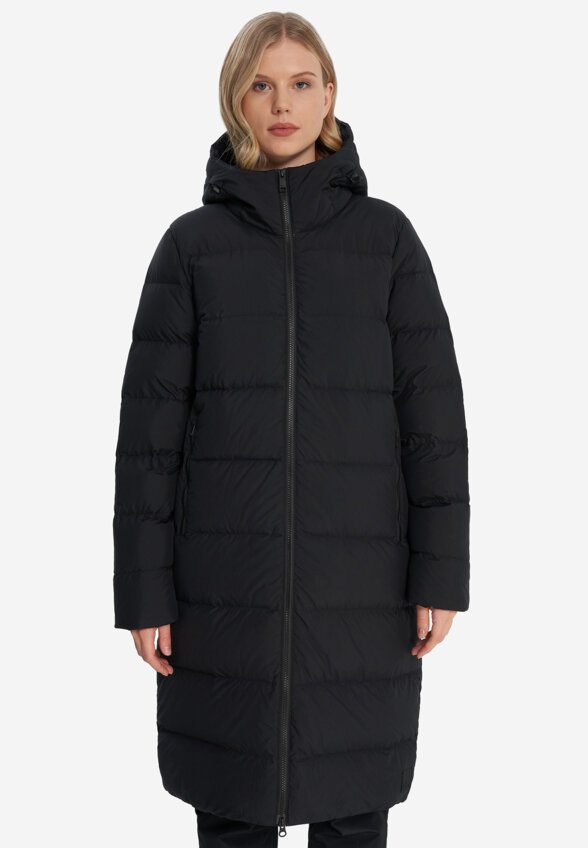 Пальто пуховое женское Jack Wolfskin Frozen Palace, Черный