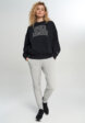 Свитшот женский оверсайз Under Armour Rival Flc OS Varsity Crew, Черный4  - превью