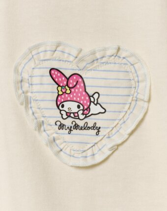 Футболка оверсайз с аппликацией Hello Kitty My Melody для девочек детям