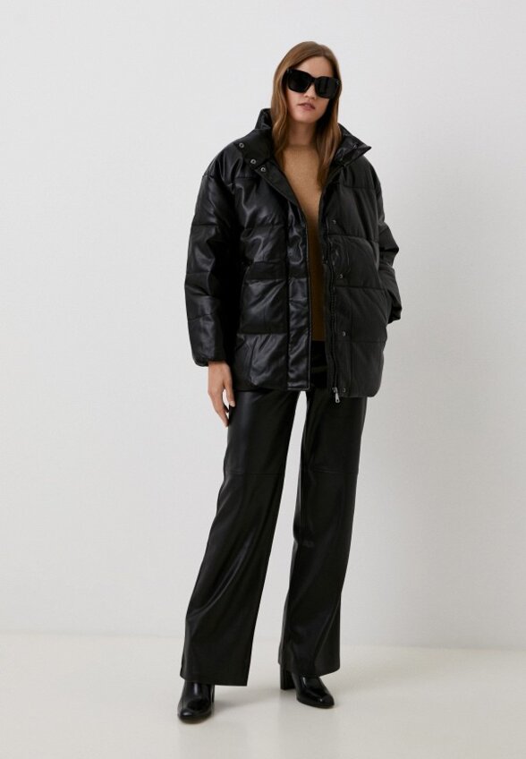Куртка кожаная утепленная Eleganzza