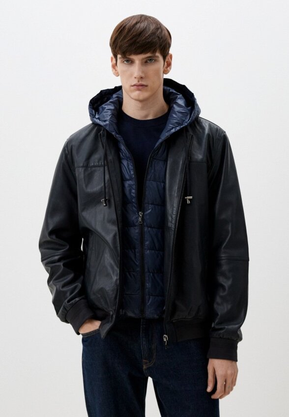 Куртка кожаная утепленная Al Franco