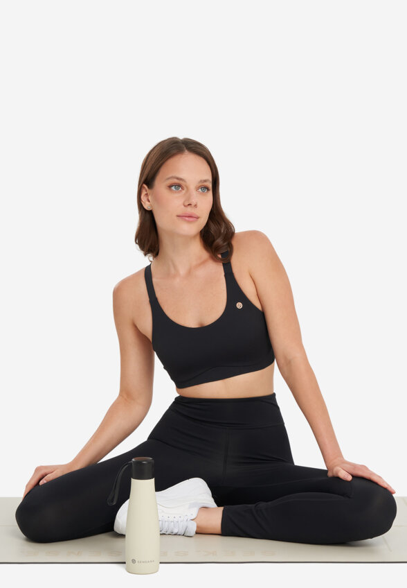 Топ бра спортивный Sensana, Черный