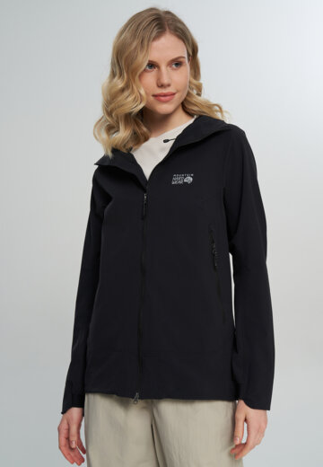 Куртка софтшелл женская Mountain Hardwear Chockstone Alpine Lt Hooded Jacket, Черный