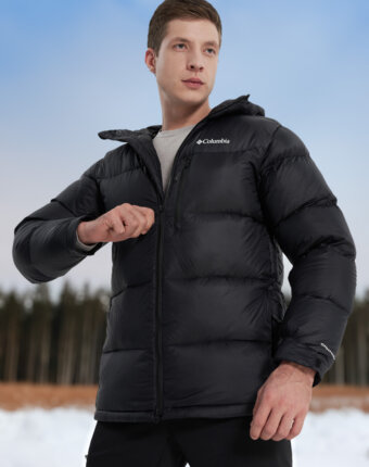 Пуховик мужской Columbia Cloudview Down Hooded Jacket, Черный женщинам