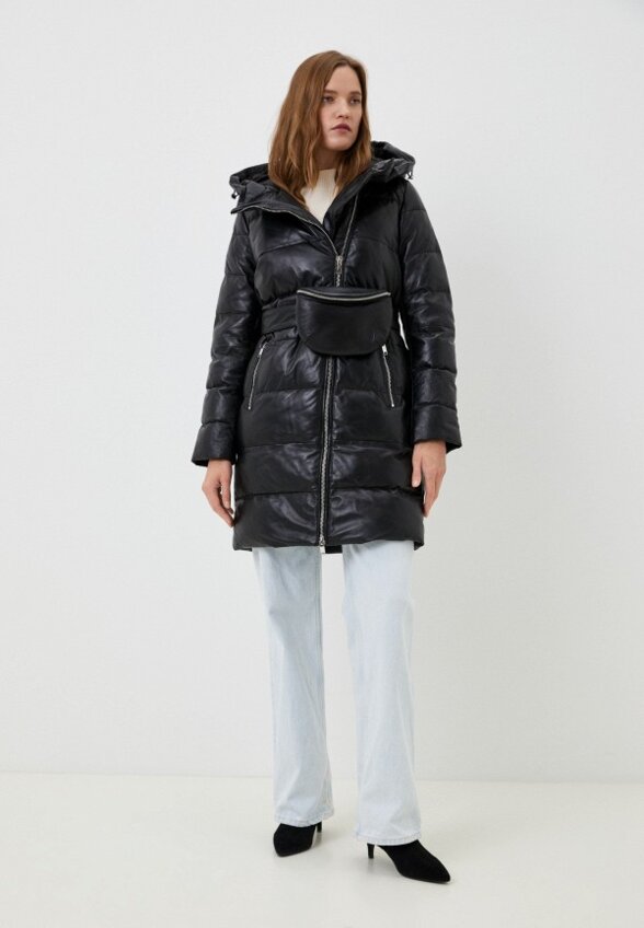 Куртка кожаная утепленная Снежная Королева