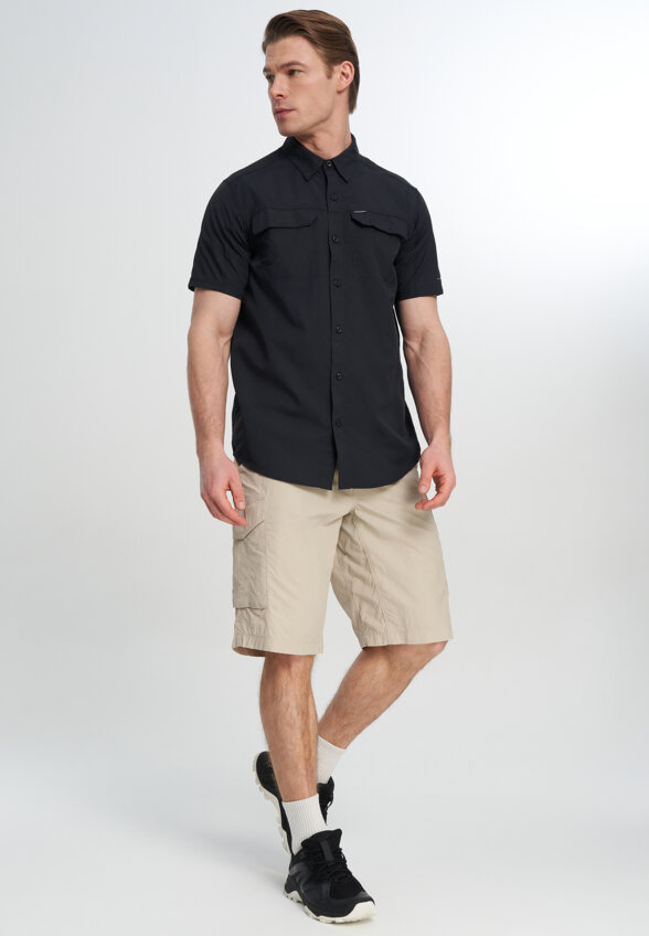 Рубашка с коротким рукавом мужская Columbia Silver Ridge 2.0 Short Sleeve Shirt, Черный