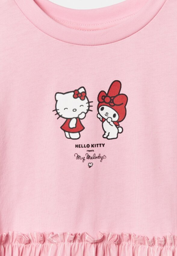Комбинированное платье с принтом Hello Kitty и My Melody для девочек