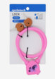 Замок велосипедный с ключами детский Cyclotech CLK-2, Розовый4  - превью