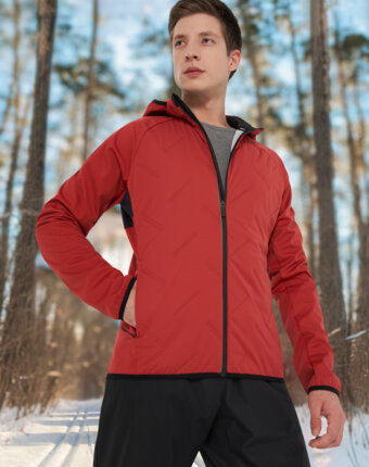 Куртка для беговых лыж мужская Rukka Maatiala Hood, Красный женщинам