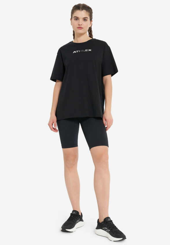 Футболка женская оверсайз Athlex, Черный