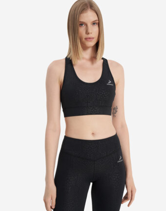 Топ бра спортивный Demix ActiveMove Gym Gfx, Черный женщинам