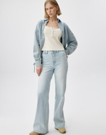 Джинсы WIDE LEG TALL с высокой посадкой женщинам