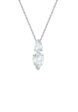 Серебряное колье на тонкой цепочке МАЙЯ П с горным хрусталем MIE2  - превью