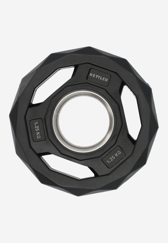 Диск чугунный обрезиненный KETTLER, 51 мм, 1.25 кг, Черный