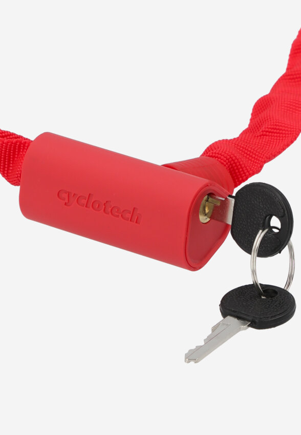 Замок велосипедный с ключами Cyclotech CLK-10, Красный